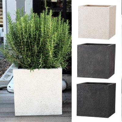 Amazon.co.jp: リガンデ キューブ 50 cm/軽量/植木 鉢 プランター